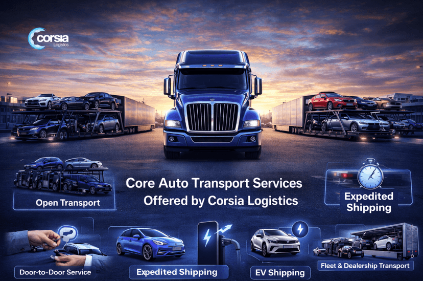 Core Auto Transport Services Offered by Corsia Logistics