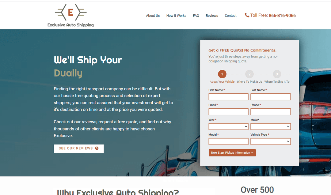 Exclusive Auto Shipping At A Glance
