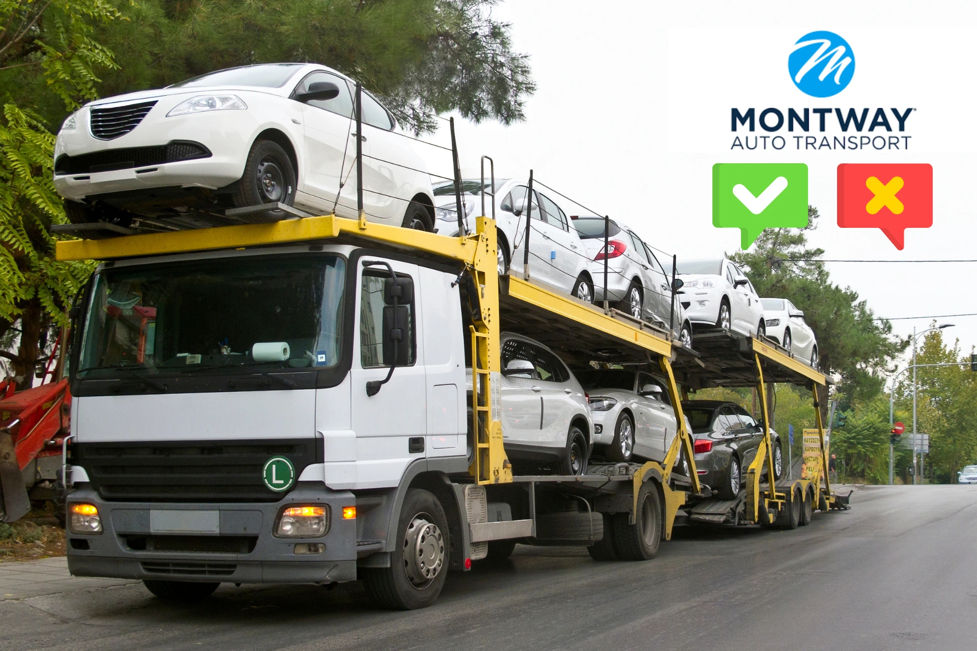 Montway Auto Transport truck loading cars – Transportvibe review